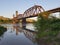 Railroad lift bridge