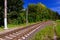 Railroad Line Going into the Distance