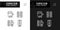 Railroad maintenance pixel perfect linear icons set for dark, light mode