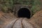 Railroad in a Mountain Tunnel