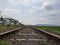 Railroad railroad passing Pening lake  in Ambarawa his condition is still very decent for the tourist train