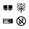 Railroad, Railway Train. Simple Related Vector Icons