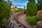 Railroad in Seven dwarf mine train rollercoaster in Magic Kingdom at Walt Disney World.