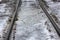 railroad in snow