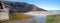 Railroad track bridge at Gaviota Beach on the central coast of California USA