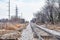 Railroad Track with Electrical Poles