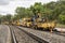 Railroad track maintenance vehicles on the BNSF siding