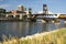 Railroad track and Robert Street Bridge. Downtown Saint Paul, Minnesota