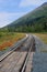 Railroad tracks in an Alaskan Landscape