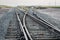 Railroad tracks in Colorado prairie