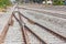 Railroad tracks crossing of a Public Thai Train Railway