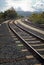 Railroad tracks leading into the hills near San Marcos California.