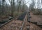 Railroad tracks leading to infinity near Jonesboro, Louisiana