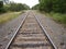 Railroad tracks near the woods