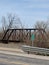 Railroad tracks over a creek