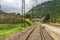 Railroad tracks in the Pyrenees. Merens-les-vals France