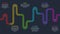 Railroad tracks. Railway timeline, tracking subway stations map top view, colorful stairs railways. Industrial maze