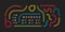 Railroad tracks, subway stations map top view, infographic elements. Railway simple icon set, rail track direction