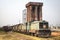 Railroad tracks with trains in Khulna, Bangladesh