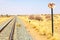 Railroad tracks Transnamib railways, Namibia