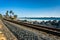 Railroad tracks and view of the fishing pier