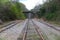 Railroad train tracks bridge overpass abandoned rails