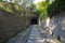 Railroad and train tunnel