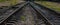 Railroad travel, railway tourism. Blurred railway. Transportation