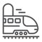 Railroad trip line icon, travel and tourism