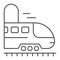 Railroad trip thin line icon, travel and tourism