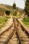 Rails of famous Diakofto-Kalavrita railway