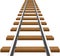 Rails with wooden sleepers vector illustration