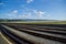 Railtracks and mountain landscape