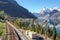 Railway along the shore of lake Lucerne. Canton of Uri, Switzerland