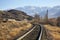 Railway in Boom Gorge. Kyrgyzstan