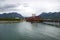 Railway bridge and Bennett Lake in Carcross, Yukon