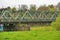 Railway bridge built from a steel structure over the river Ruhr of the connection