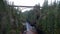 Railway bridge at Helvettesfallet, waterfall of Hell near Orsa in Dalarna in Sweden