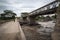 Railway bridge over the river on the border with Tanzania