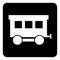 Railway car icon illustration