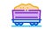 railway carriage sand transportation Icon Animation