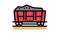 railway carriage stone color icon animation