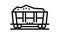 railway carriage stone line icon animation