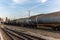 Railway containers and other rolling stock at the Berlin Westhaf