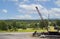 Railway Crane at the Strathspey Railway, Highlands, Scotland, UK