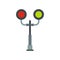 Railway crossing light icon