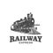 Railway express logo design template
