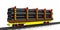 Railway freight wagon, transportation steel pipes