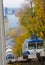 Railway funicular is an autumn Kiev