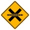 Railway Level Crossing Warning Symbol Sign,Vector Illustration, Isolate On White Background Label. EPS10